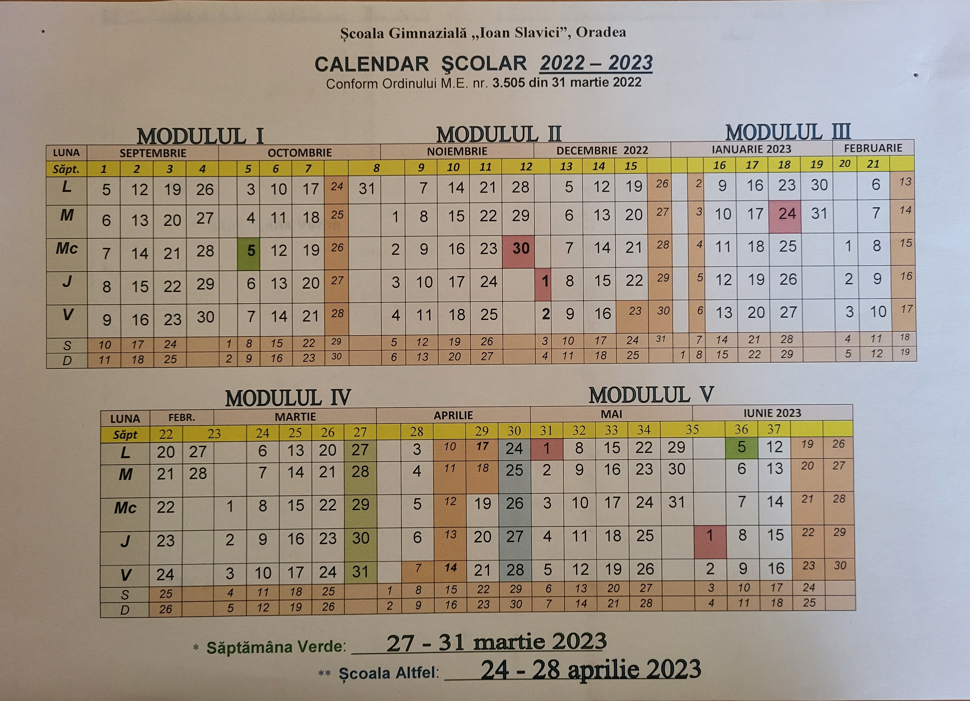 calendar scolar2